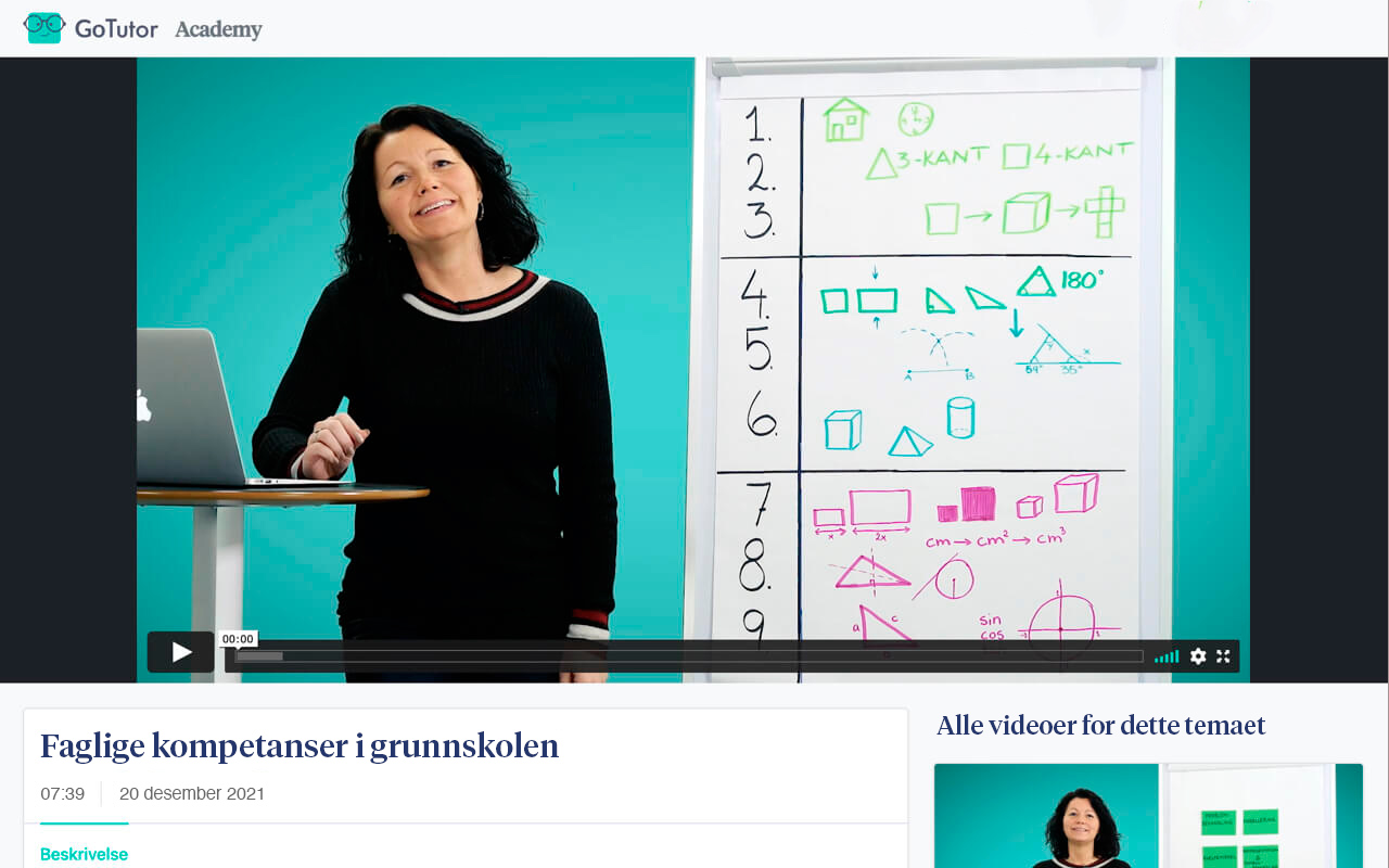 GoTutor academy – faglige kompetanser i grunnskolen